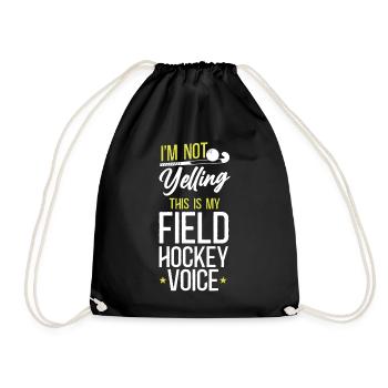 Field Hockey I'm Not Yelling This - Drawstring Bag - black - Front