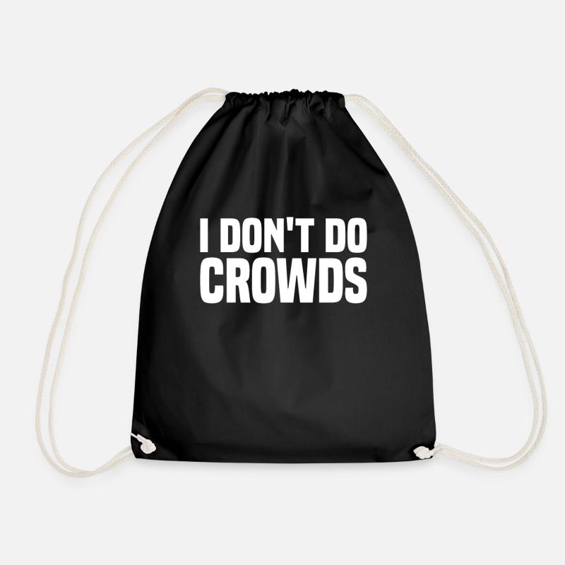 Misanthrope Antisocial Introvert - Drawstring Bag - black