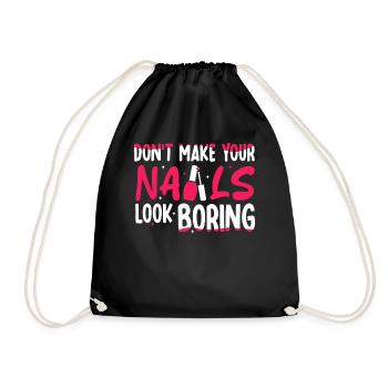 Funny Nail Artist Saying Nail Technician Manicure - Turnbeutel - Schwarz - Vorne