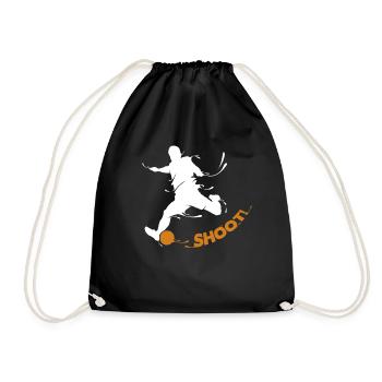 Shoot Fußballgott Fußballspieler Fußballprofi - Turnbeutel - Schwarz - Vorne