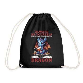 « Sois toujours toi-même » - Livres de lecture Blue Dragon - Sac de sport léger - noir - Devant