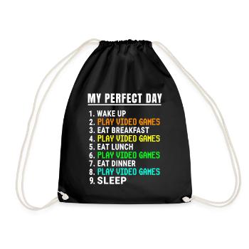 Ma journée parfaite Jeux vidéo - Sac de sport léger - noir - Devant
