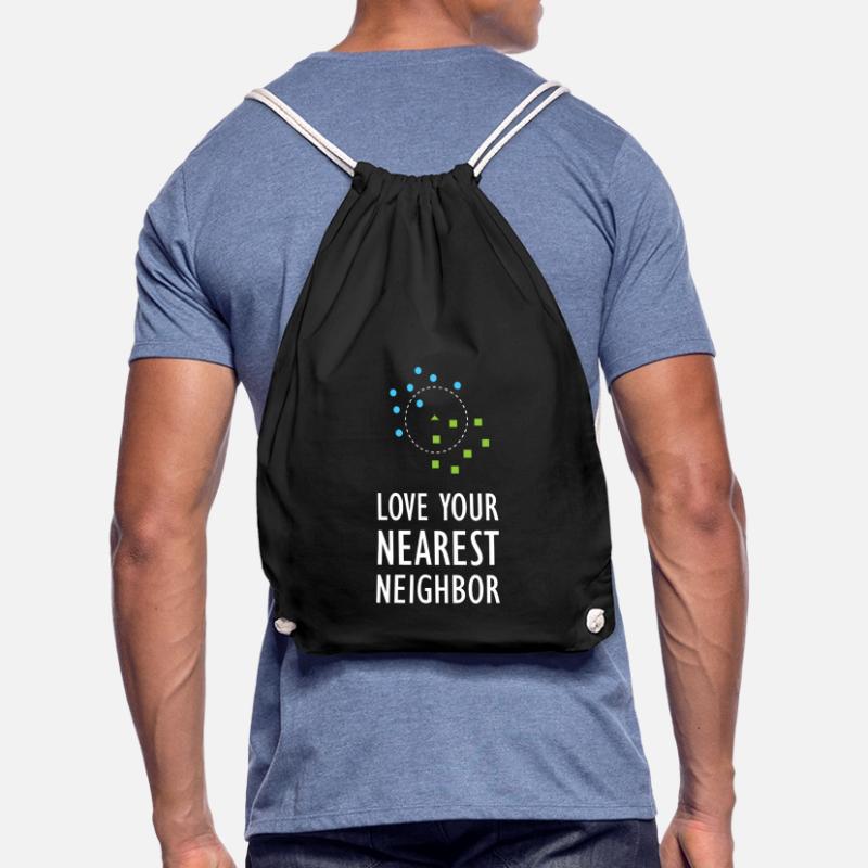 Machine Learning Nearest Neighbor Algorithm AI Art Drawstring Bag