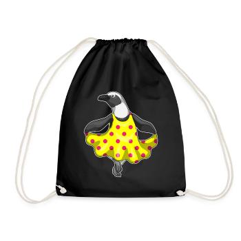 Pinguin Polka Dots Kleid - Turnbeutel - Schwarz - Vorne