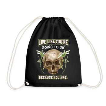 Drôle de tête de mort disant, tête de mort Vintage - Sac de sport léger - noir - Devant