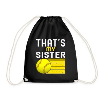 Softball-Shirt, das ist meine Schwester T-Shirt, Frauen von - Turnbeutel - Schwarz - Vorne