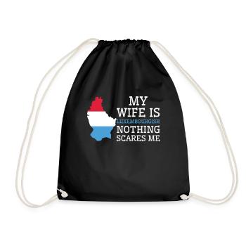 Rien ne me fait peur Ma femme est - Sac de sport léger - noir - Devant