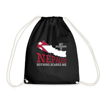 Rien ne me fait peur Ma femme est népalaise - Sac de sport léger - noir - Devant
