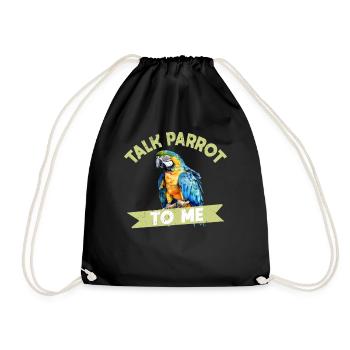 Budgie Parrot Bird Parakeet Owner - Drawstring Bag - black - Front