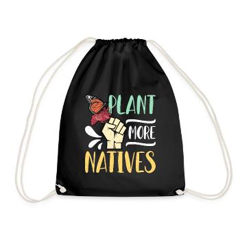 Plante d’asclépiade Plus d’indigènes Monarques Papillons - Sac de sport léger - noir - Devant
