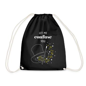 Stage Magician, Trickster, Street Magician, Magic - Drawstring Bag - black - Front