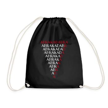 Abracadabra Illusionist Hobby Magician Magic Trick - Drawstring Bag - black - Front