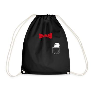 Costume Substitut Illusionniste Tours de cartes Carte Magie - Sac de sport léger - noir - Devant