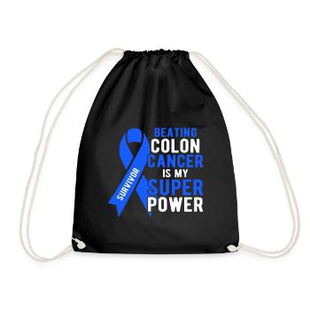 Colon Cancer Awareness Survivor - Drawstring Bag - black - Front