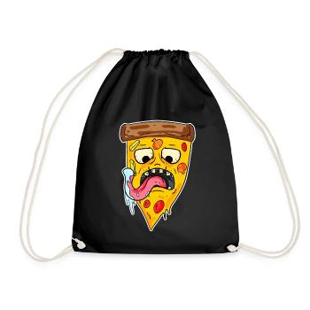 Monstre de pizza - Sac de sport léger - noir - Devant