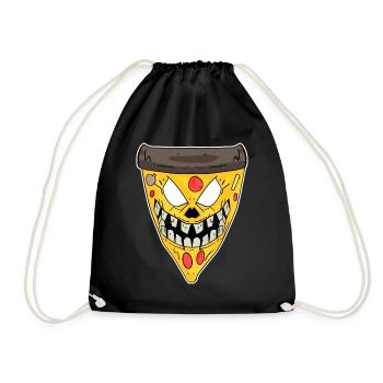 Pizza Zombie - Turnbeutel - Schwarz - Vorne