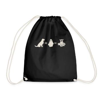 Funny Halloween Dog + Ghost = Ghost Dog - Turnbeutel - Schwarz - Vorne