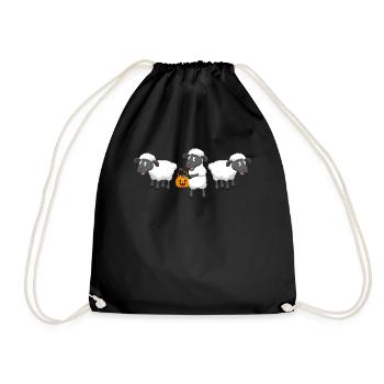 Funny Halloween Sheep Halloween Sheep - Drawstring Bag - black - Front