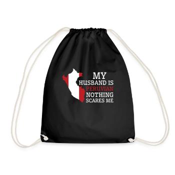 Rien ne me fait peur Ma femme est péruvienne - Sac de sport léger - noir - Devant