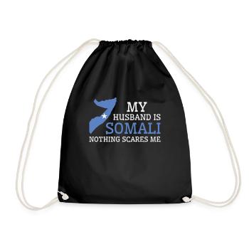 Rien ne me fait peur Ma femme est somalienne - Sac de sport léger - noir - Devant