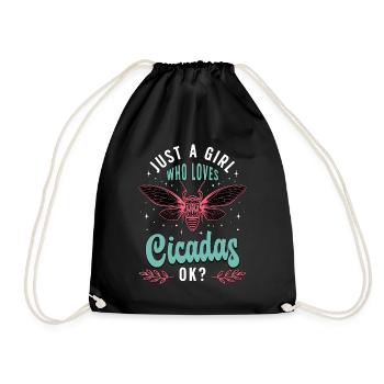 Cigales Juste Une Fille Qui Aime L’entomologie Des Cigales - Sac de sport léger - noir - Devant