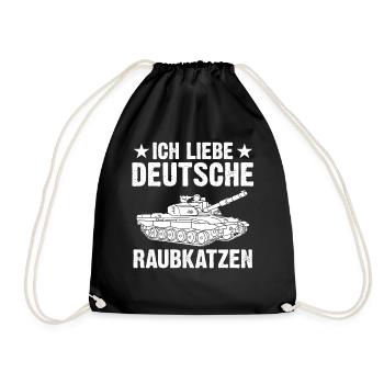Panzerfahrer Soldat Panzer - Turnbeutel - Schwarz - Vorne