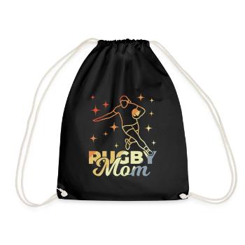 Rugby Mom - Drawstring Bag - black - Front
