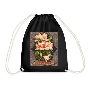 Vintage Azalea, Azalea d'Europe, Botanical Flowers - Drawstring Bag - black - Front