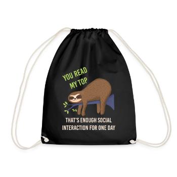 Vous avez lu mon top c’est assez d’interactions socialessi - Sac de sport léger - noir - Devant