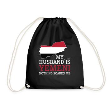 Rien ne me fait peur Ma femme est yéménite - Sac de sport léger - noir - Devant