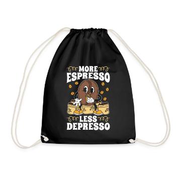 Espresso Plus d’espresso Moins de Depresso Coffeeshop - Sac de sport léger - noir - Devant