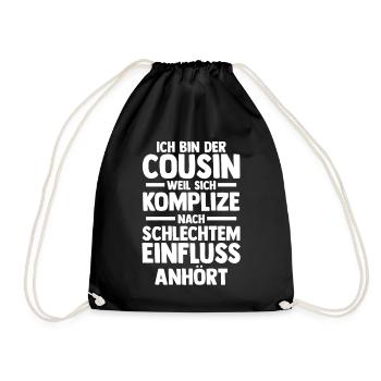 Cousins Cousin - Turnbeutel - Schwarz - Vorne