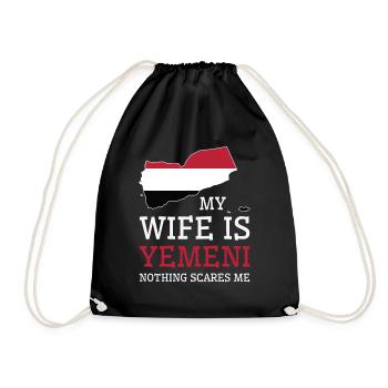 Rien ne me fait peur Ma femme est yéménite - Sac de sport léger - noir - Devant