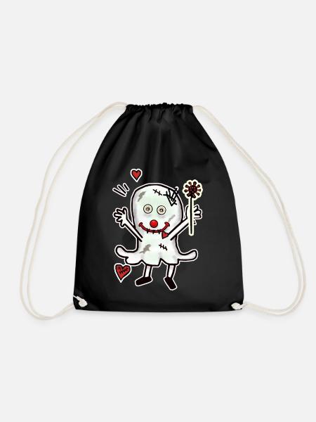 Halloween Ghost Love Heartbreak Heartbreak - Drawstring Bag - black