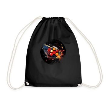 Snooker game Snooker table Snooker balls Vintage - Drawstring Bag - black - Front