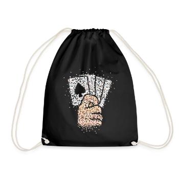 Tricksters, Card Tricksters, Stage Magicians, Magicians - Drawstring Bag - black - Front
