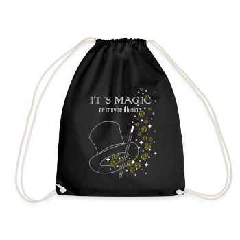Illusionist Magic Trick Sorcerer's Hat Magician - Drawstring Bag - black - Front