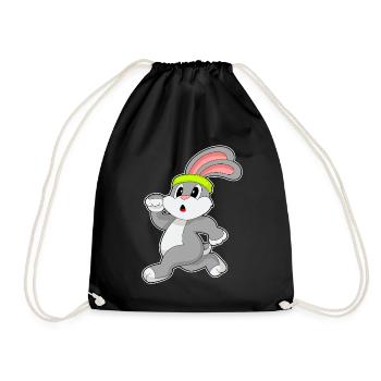 Lapin, Joggeur, Jogging, Sport - Sac de sport léger - noir - Devant