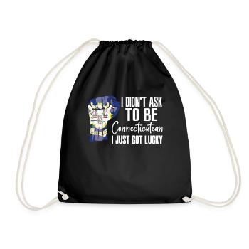 Connecticutean American US Patriot USA Grown - Drawstring Bag - black - Front