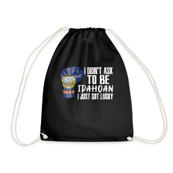 Idahoan American US Patriot USA Grown Idaho Flagge - Turnbeutel - Schwarz - Vorne