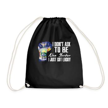 New Yorker American US Patriot USA Grown New York - Drawstring Bag - black - Front