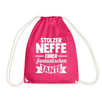 Tante Neffe - Turnbeutel - Fuchsia - Vorne