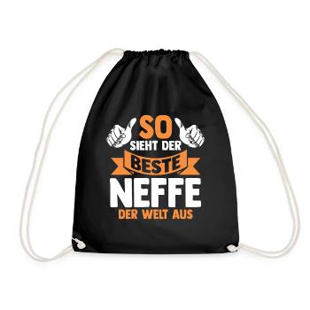 Bester Neffe - Turnbeutel - Schwarz - Vorne