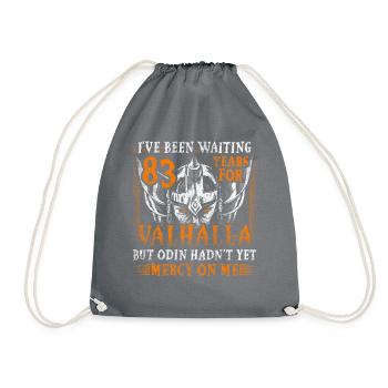 Waiting 83 Years for Valhalla 83rd Birthday - Drawstring Bag - grey - Front
