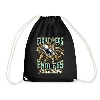 Tarantulas Eight Legs Endless Fascination Arachnid - Turnbeutel - Schwarz - Vorne