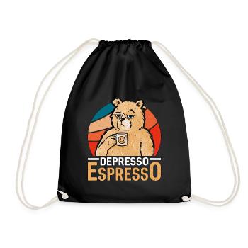 Espresso Depresso Espresso Buveur de café Latte - Sac de sport léger - noir - Devant