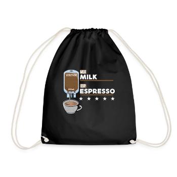 Espresso Milk Espresso Shot Injection Grain de café - Sac de sport léger - noir - Devant