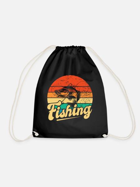 Pêche, pêcheur, pêcheur et pêche au brochet - Sac de sport léger - noir