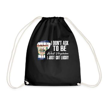 West Virginian American US Patriot USA Grown West - Drawstring Bag - black - Front