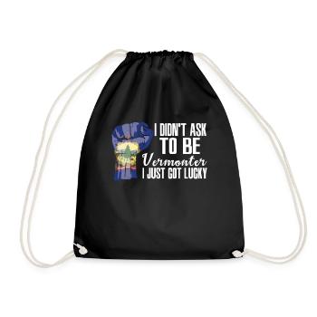 Vermonter American US Patriot USA Grown Vermont - Drawstring Bag - black - Front